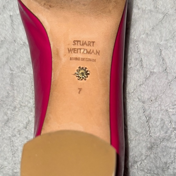 Stuart Weitzman Pink and Gold Flats with Elegant Design - Picture 11 of 12